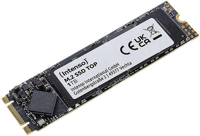 Top M.2-SSD-Festplatte (2280) mit 1 TB, SATA III, bis 520 MB/s Top M.2-SSD-Festplatte (2280) mit 1 TB, SATA III, bis 520 MB/s