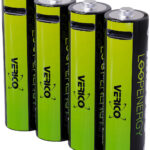 4er-Set Loop-energy Li-Ion-Akkus AA / Mignon mit USB-C, 1.700 mAh, 1,5 Volt