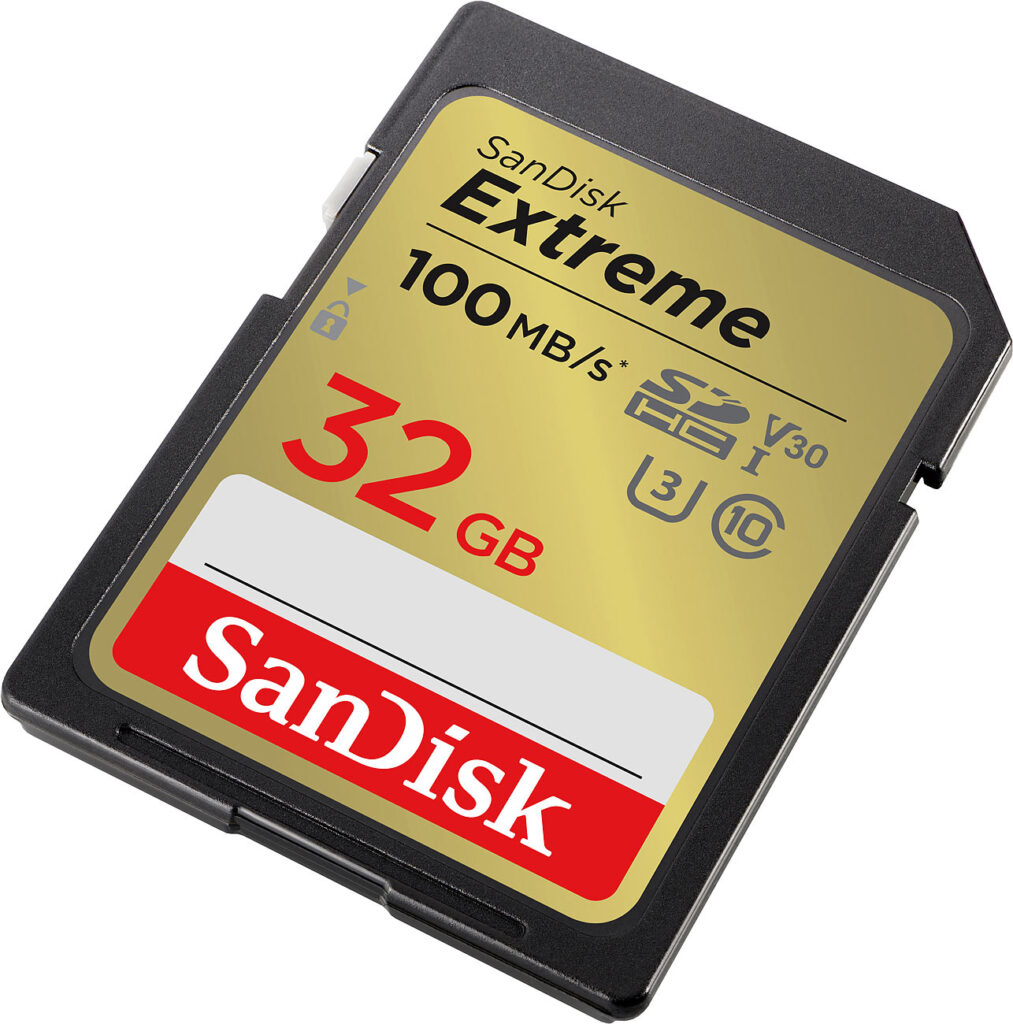Extreme SDHC-Karte (SDSXVT-032G-GNCIN), 32 GB, 100 MB/s, U1 / V30 Extreme SDHC-Karte (SDSXVT-032G-GNCIN), 32 GB, 100 MB/s, U1 / V30