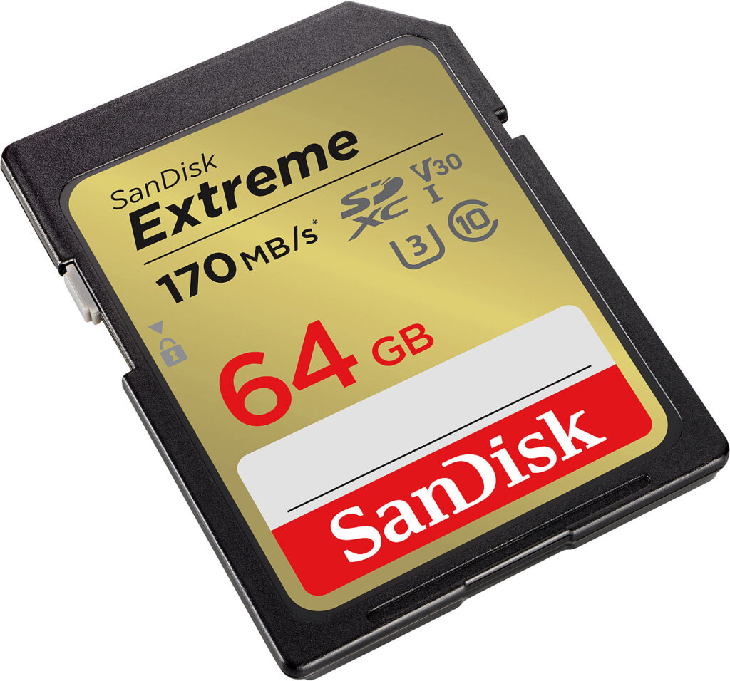 Extreme SDXC-Karte (SDSDXV2-064G-GNCIN), 64 GB, 170 MB/s, U1 / V30 Extreme SDXC-Karte (SDSDXV2-064G-GNCIN), 64 GB, 170 MB/s, U1 / V30
