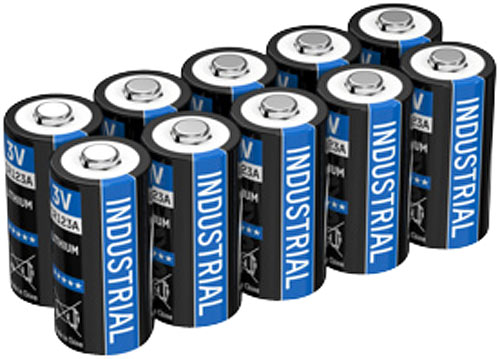 10er-Pack Foto-Lithium-Batterie Typ CR123A, 3 V