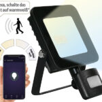 WLAN-Fluter, CCT-LEDs, App, Sprachsteuerung, PIR, 1.600 lm, 20 Watt, IP44