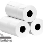 3er-Set selbstklebende Etiketten-Rollen, 80 mm Breite, je 3,5 m, weiss