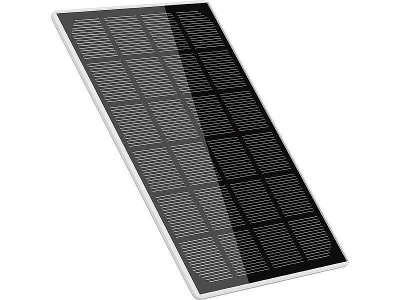 Universal-Solarpanel für Akku-IP-Kameras mit Micro-USB-Port, 3 Watt, IP65 Universal-Solarpanel für Akku-IP-Kameras mit Micro-USB-Port, 3 Watt, IP65