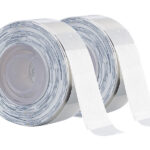 2er-Set selbstklebende Etiketten-Rollen, 12 mm Breite, je 8m, transparent