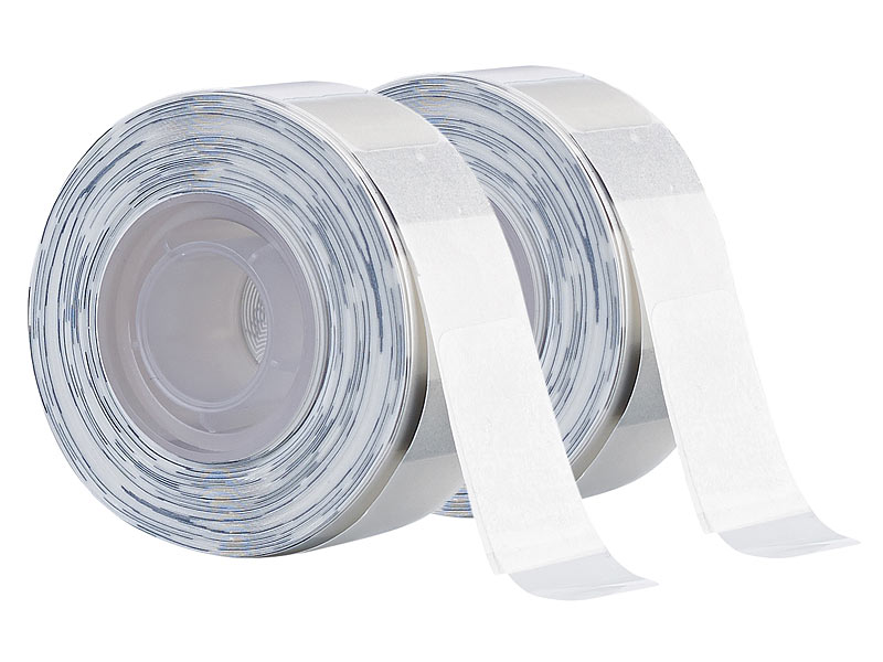 2er-Set selbstklebende Etiketten-Rollen, 12 mm Breite, je 8m, transparent 2er-Set selbstklebende Etiketten-Rollen, 12 mm Breite, je 8m, transparent