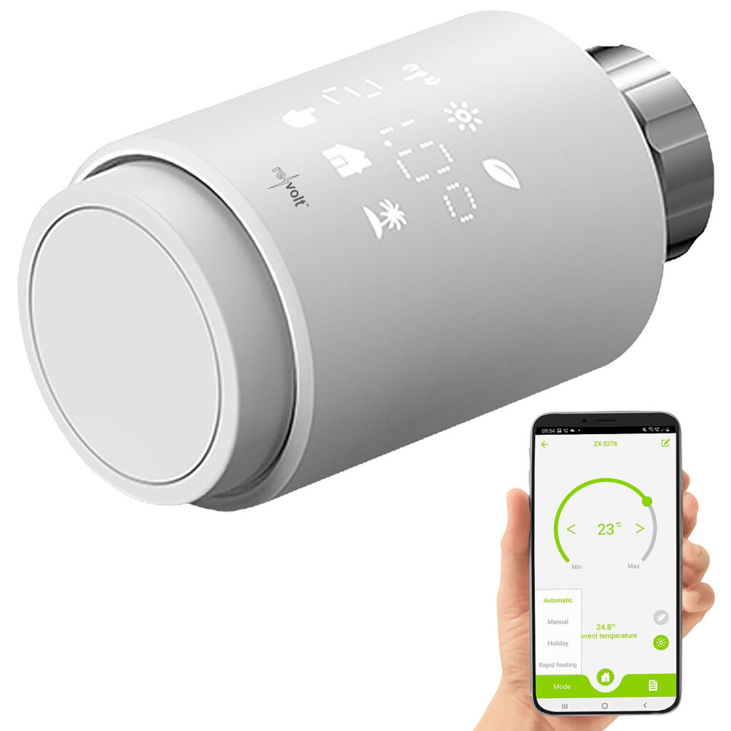 Programmierbares Heizkörper-Thermostat mit Bluetooth, App, LED-Display Programmierbares Heizkörper-Thermostat mit Bluetooth, App, LED-Display