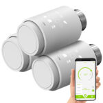 3er-Set programmierbare Heizkörper-Thermostate mit Bluetooth und App