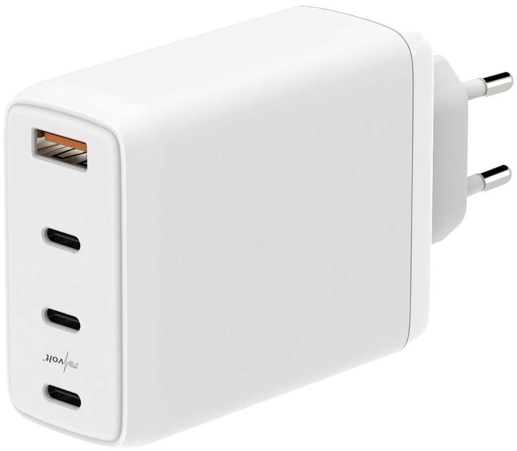 120-Watt-USB-C-Netzteil mit 4 Ports, GaN-Technologie, PD 100 W, weiss 120-Watt-USB-C-Netzteil mit 4 Ports, GaN-Technologie, PD 100 W, weiss