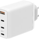 120-Watt-USB-C-Netzteil mit 4 Ports, GaN-Technologie, PD 100 W, weiss