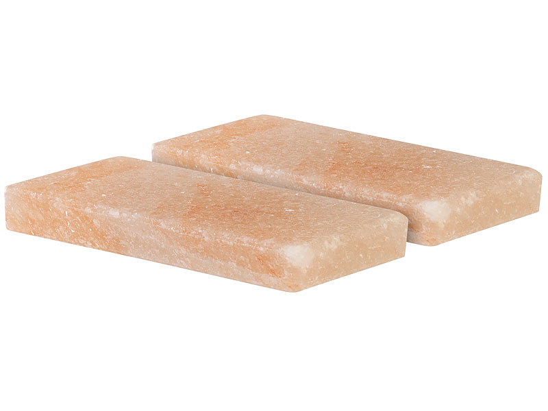 2er-Set Salzsteine zum Grillen, 10 x 20 x 2,5 cm