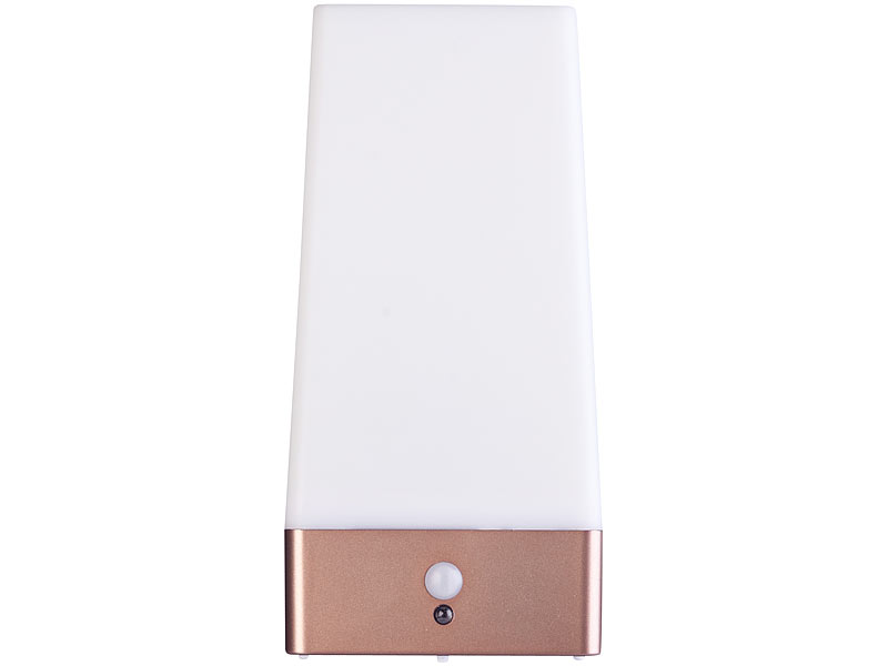 LED-Akku-Tischlampe mit PIR-Bewegungs-Sensor, USB, warmweiss, eckig LED-Akku-Tischlampe mit PIR-Bewegungs-Sensor, USB, warmweiss, eckig