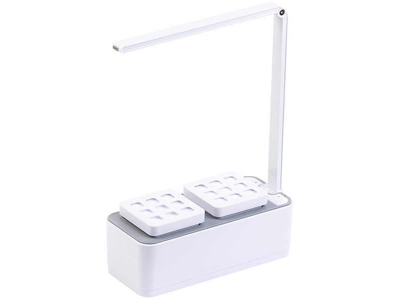 Intelligentes Pflanzen Anzucht System für zwei Pflanzen mit LED Licht Intelligentes Pflanzen Anzucht System für zwei Pflanzen mit LED Licht