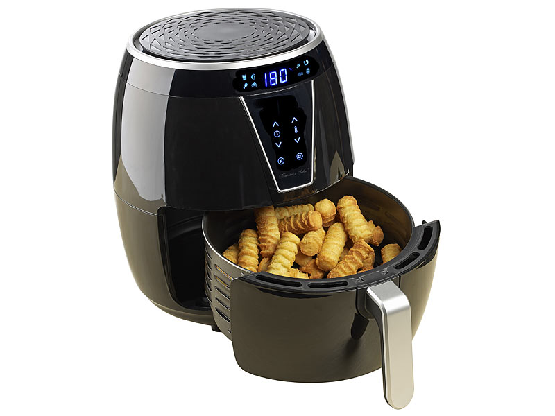 Digitale Multi-Heissluft-Fritteuse mit 8 Programmen, 1.500 Watt, 4,5 Liter Digitale Multi-Heissluft-Fritteuse mit 8 Programmen, 1.500 Watt, 4,5 Liter