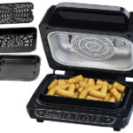 Digitale 3in1-Heissluft-Fritteuse mit Tischgrill, 12 Programme, 6,5 Liter