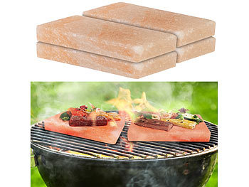 4er-Set Salzsteine zum Grillen, 10 x 20 x 2,5 cm