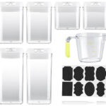 6er-Set Vorratsdosen in 3 Grössen, BPA-frei, Messbecher, Labels & Stift