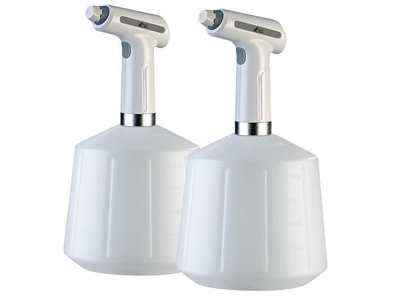 2er-Set Akku-Pump-Drucksprüher mit Einstell-Düse, je 1,5 Liter 2er-Set Akku-Pump-Drucksprüher mit Einstell-Düse, je 1,5 Liter