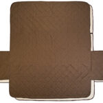Wende-Schonbezug für 3-Sitzer-Sofa, wasserabweisend, Beige/Braun