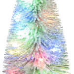 Bunter LED-Weihnachtsbaum mit Batterie-Betrieb, 25 cm hoch