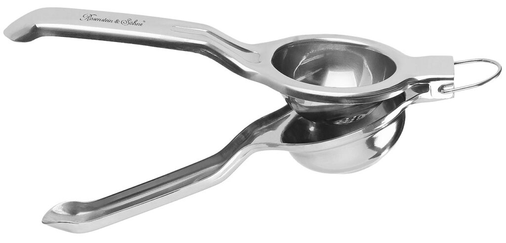 Manuelle Zitrus- und Saftpresse aus poliertem Edelstahl 304, Ø 7 cm Manuelle Zitrus- und Saftpresse aus poliertem Edelstahl 304, Ø 7 cm