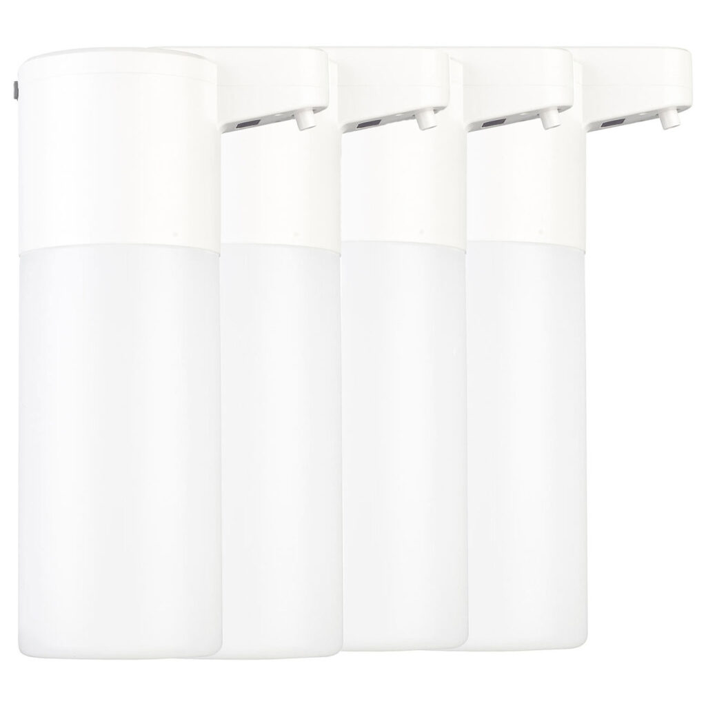 4er-Set Automatischer Akku-Schaum-Seifenspender, IR-Sensor, 5 Stufen, 500 ml 4er-Set Automatischer Akku-Schaum-Seifenspender, IR-Sensor, 5 Stufen, 500 ml