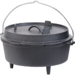Dutch Oven aus Gusseisen mit Standfüssen, 2in1-Deckel & -Pfanne, 6 l