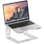 Mobiler Alu-Notebook-Ständer für Geräte bis 40 cm (15,8″), silber