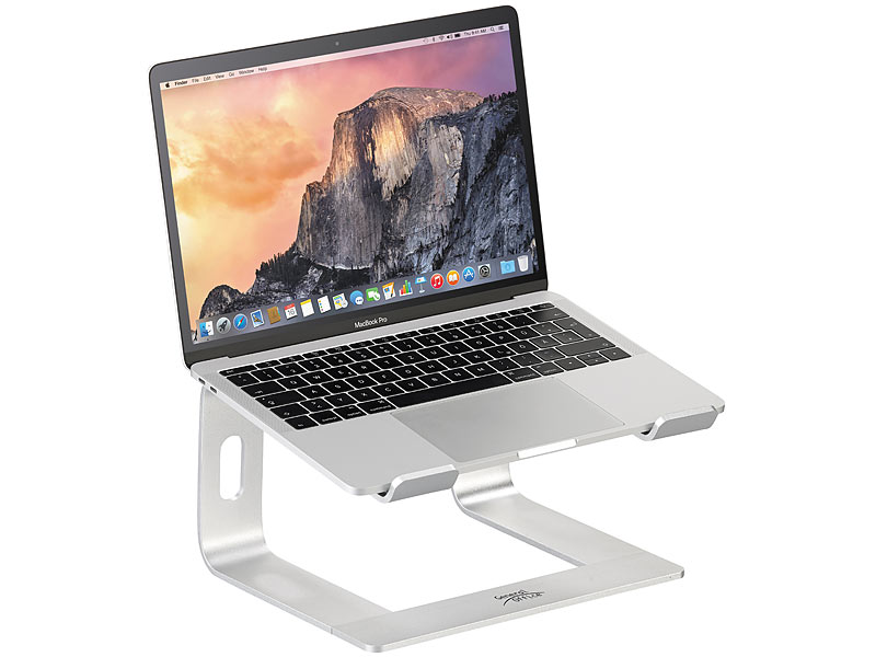 Mobiler Alu-Notebook-Ständer für Geräte bis 40 cm (15,8″), silber Mobiler Alu-Notebook-Ständer für Geräte bis 40 cm (15,8″), silber