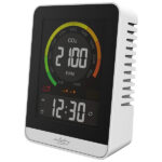 Digitales CO2-Messgerät mit Temperatur, Luftfeuchtigkeit, Uhr & Wecker