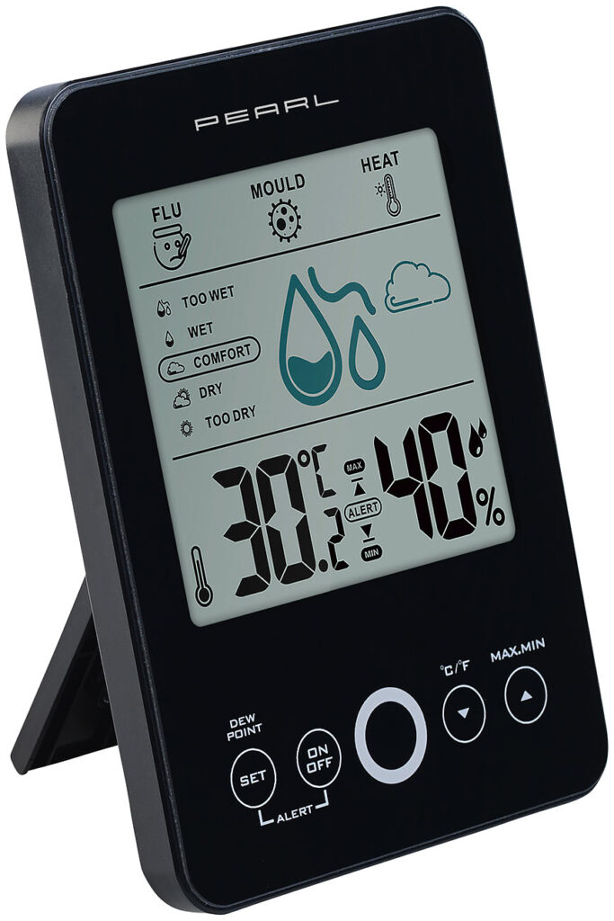 Digital-Hygro-/Thermometer mit Schimmel-Alarm & Komfort-Anzeige Digital-Hygro-/Thermometer mit Schimmel-Alarm & Komfort-Anzeige