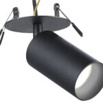 Schwenkbarer Alu-Wand- & Deckenspot, GU10-Fassungm 1-flammig, schwarz