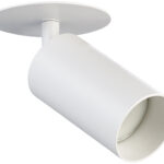 Schwenkbarer Alu-Wand- & Deckenspot, GU10-Fassung, 1-flammig, weiss