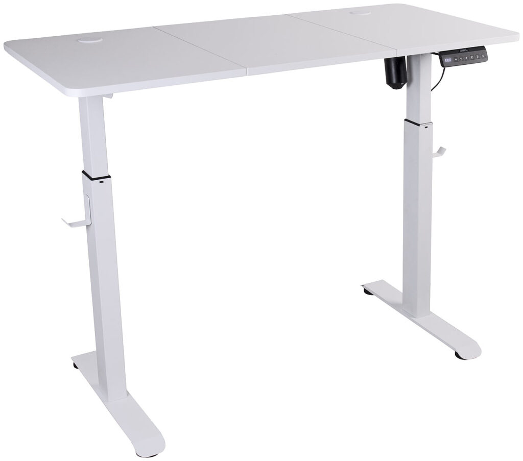 Elektrisch höhenverstellbarer Schreibtisch, 120 x 60 cm, weiss Elektrisch höhenverstellbarer Schreibtisch, 120 x 60 cm, weiss