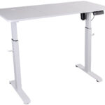Elektrisch höhenverstellbarer Schreibtisch, 120 x 60 cm, weiss