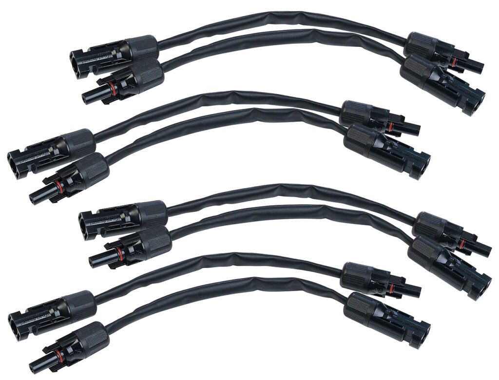 8er Set wetterfeste, extra flache Solar Kabel, zur Durchführung, MC4-kompatibel, 35 cm 8er Set wetterfeste, extra flache Solar Kabel, zur Durchführung, MC4-kompatibel, 35 cm