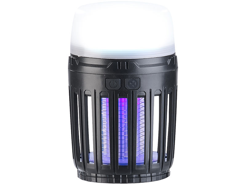 2in1-UV-Insektenvernichter und Camping-Laterne mit Akku, dimmbar, USB