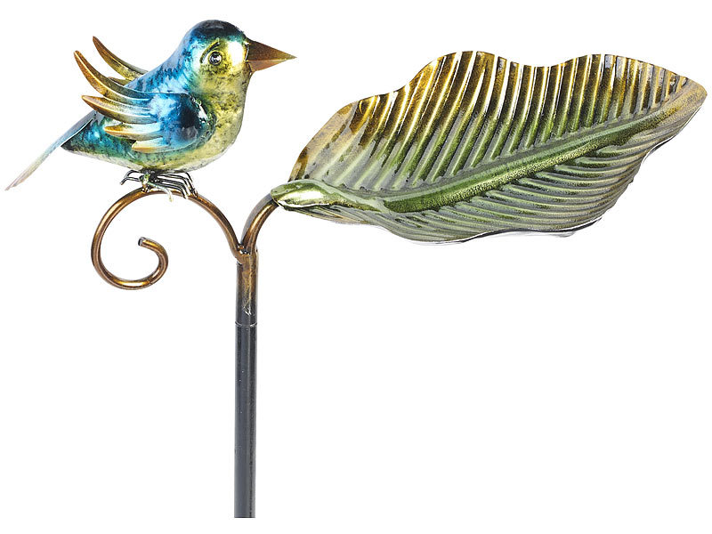 Dekorative Vogeltränke aus Gusseisen, 3-teiliger Erdspiess, bis 112 cm Dekorative Vogeltränke aus Gusseisen, 3-teiliger Erdspiess, bis 112 cm