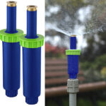 8er-Set versenkbare Bewässerungssprinkler mit 3 Sprühköpfen, bis 50 qm