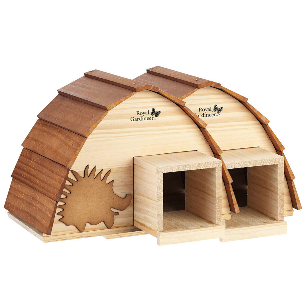 2er-Set Wetterfestes Igelhaus mit Echtholzdach aus Schindel 2er-Set Wetterfestes Igelhaus mit Echtholzdach aus Schindel