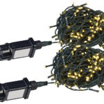 2er-Set Wifi LED Lichterkette mit 160 LEDs, warmweiss, für innen und aussen