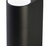 Runde LED-Wandleuchte, Up/Down Lampe, 2x GU10 Sockel, IP44, schwarz