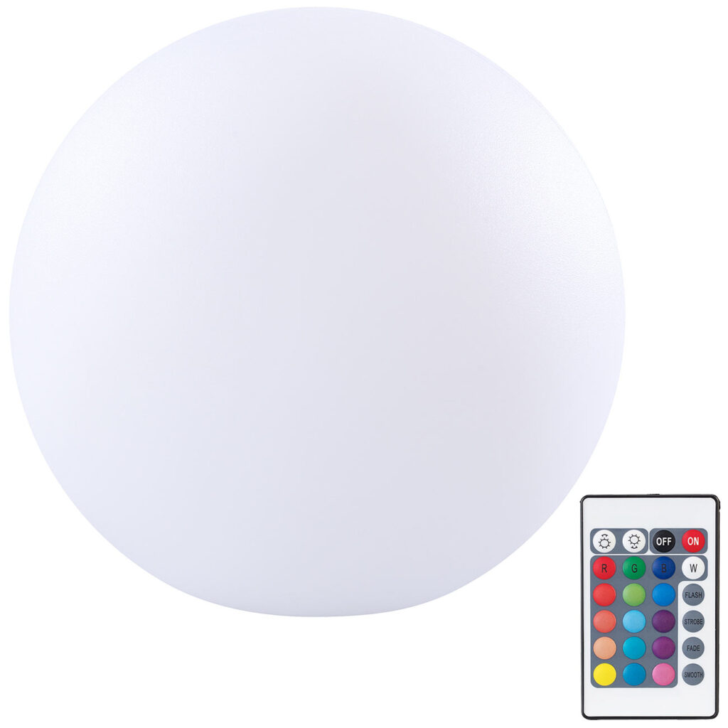Kabellose Akku-Leuchtkugel für innen und aussen, Ø30 cm, IP54 , RGBW-LED Kabellose Akku-Leuchtkugel für innen und aussen, Ø30 cm, IP54 , RGBW-LED