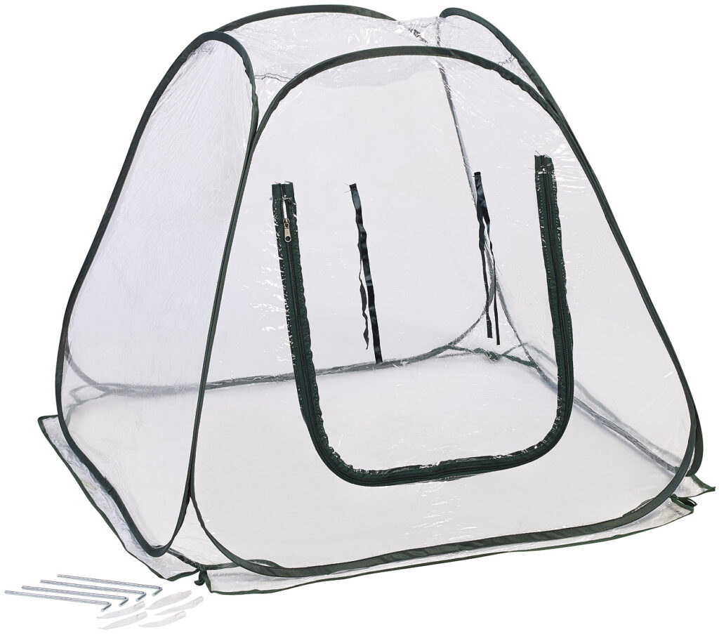 Kompaktes Pop-Up-Gewächshaus, klar, universal, 80 x 70 x 80 cm