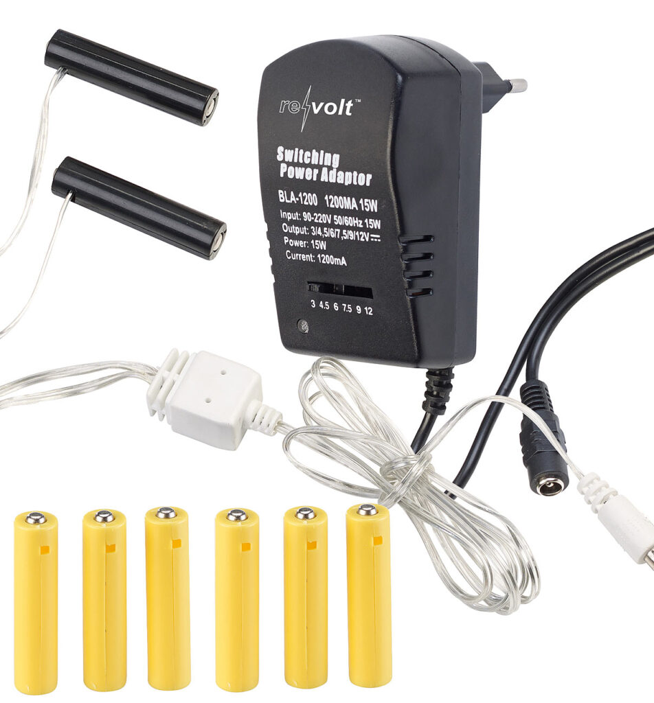 Batterie-Netzteil-Adapter für bis zu 2 Geräte, ersetzt 8 AAA-Batterien Batterie-Netzteil-Adapter für bis zu 2 Geräte, ersetzt 8 AAA-Batterien