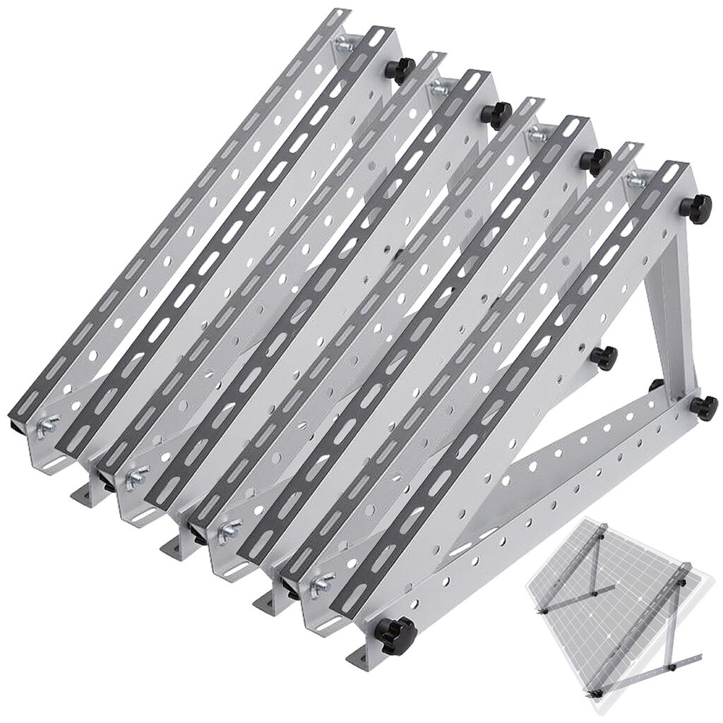 4er-Set Verstellbare Aluminium-Solarpanel-Halterung mit 41″/104 cm 4er-Set Verstellbare Aluminium-Solarpanel-Halterung mit 41″/104 cm