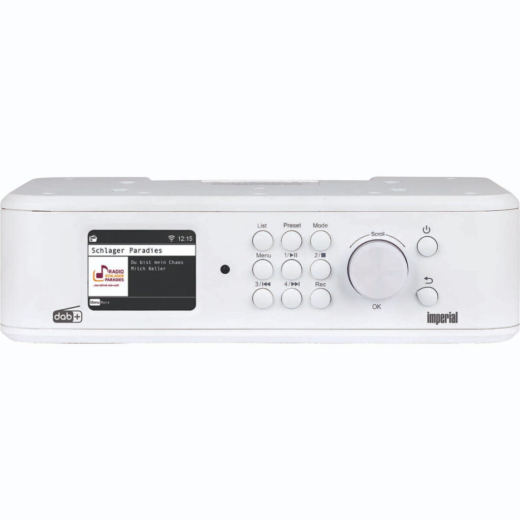 Modernes Unterbau-Küchenradio DAB+/FM & EWF, TFT-LCD-Farbdisplay, weiss