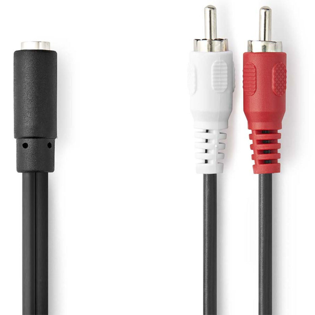 Audio-Kabeladapter 3,5-mm-Buchse zu Cinch-Stecker, 0,2 m Audio-Kabeladapter 3,5-mm-Buchse zu Cinch-Stecker, 0,2 m