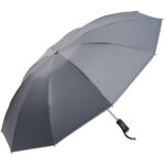 Faltbarer Regenschirm mit LED-Taschenlampe, anthrazit
