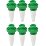6er-Set Wasserspender-Keramikkegel für Flaschen, grün-weiss